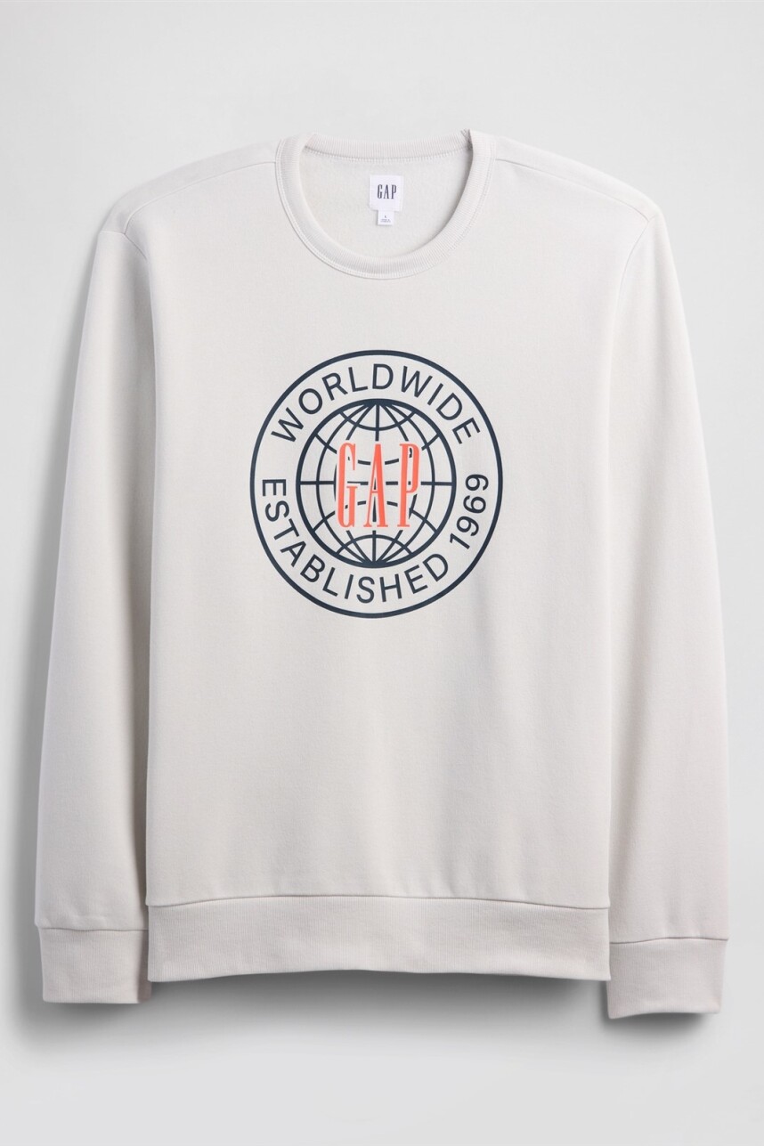 Buzo Deportivo Logo Gap Hombre Silver Swan