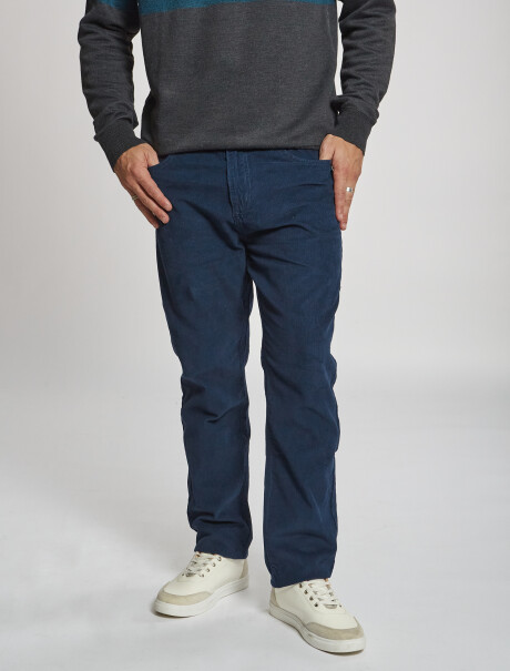 Pantalon pana azul