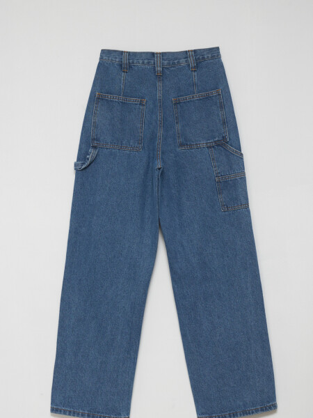 Pantalón de jean cargo Azul Medio