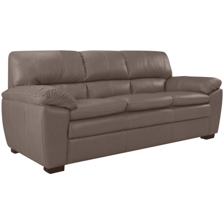 SILLÓN 3 CUERPOS CUERO-100-NATURAL MARRON FOCUS TAUPE