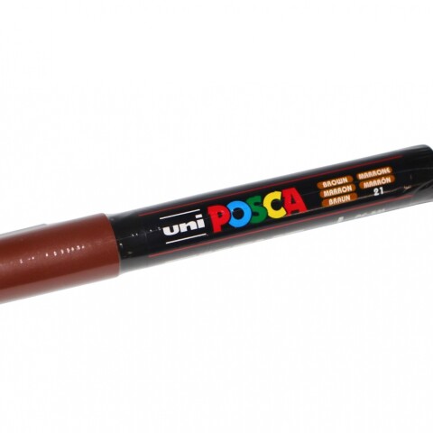 MARCADOR UNI BALL POSCA COLOR MARRÓN PUNTA BALA 5M