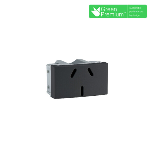 Mód. t/cte. standard c/tierra (1M) 10A 250V gris RO1828