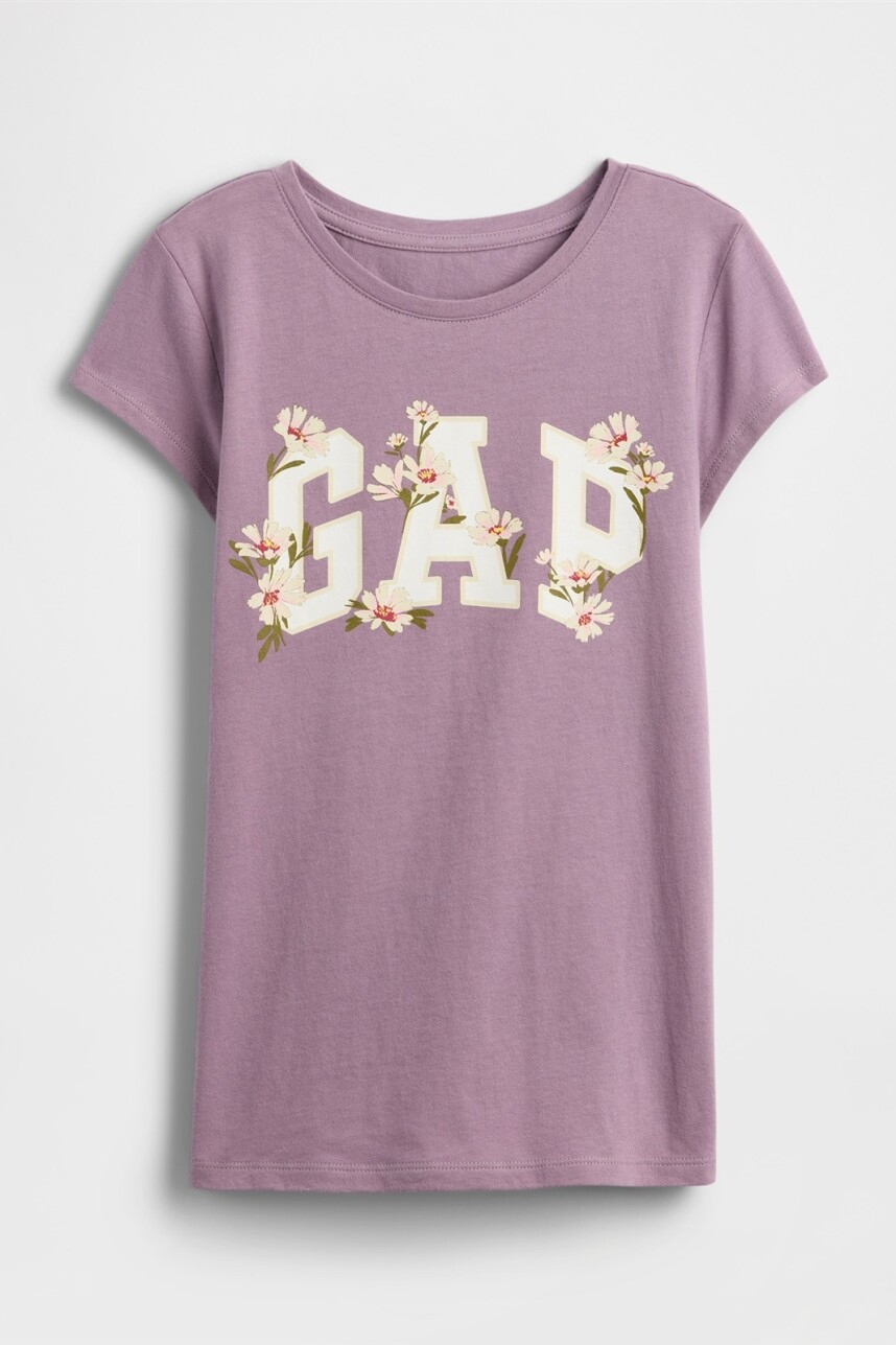 Remera Logo Gap Niña Amethyst