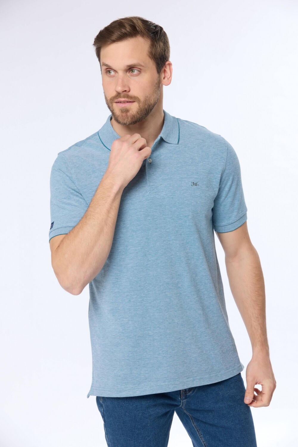 REMERA POLO LISA PIQUÉ Petroleo
