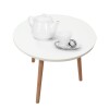 Mesa auxiliar en madera diseño nórdico 50x47cm Blanco
