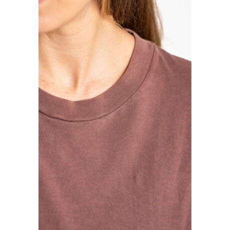 Vestido Algodon Lavado Marron