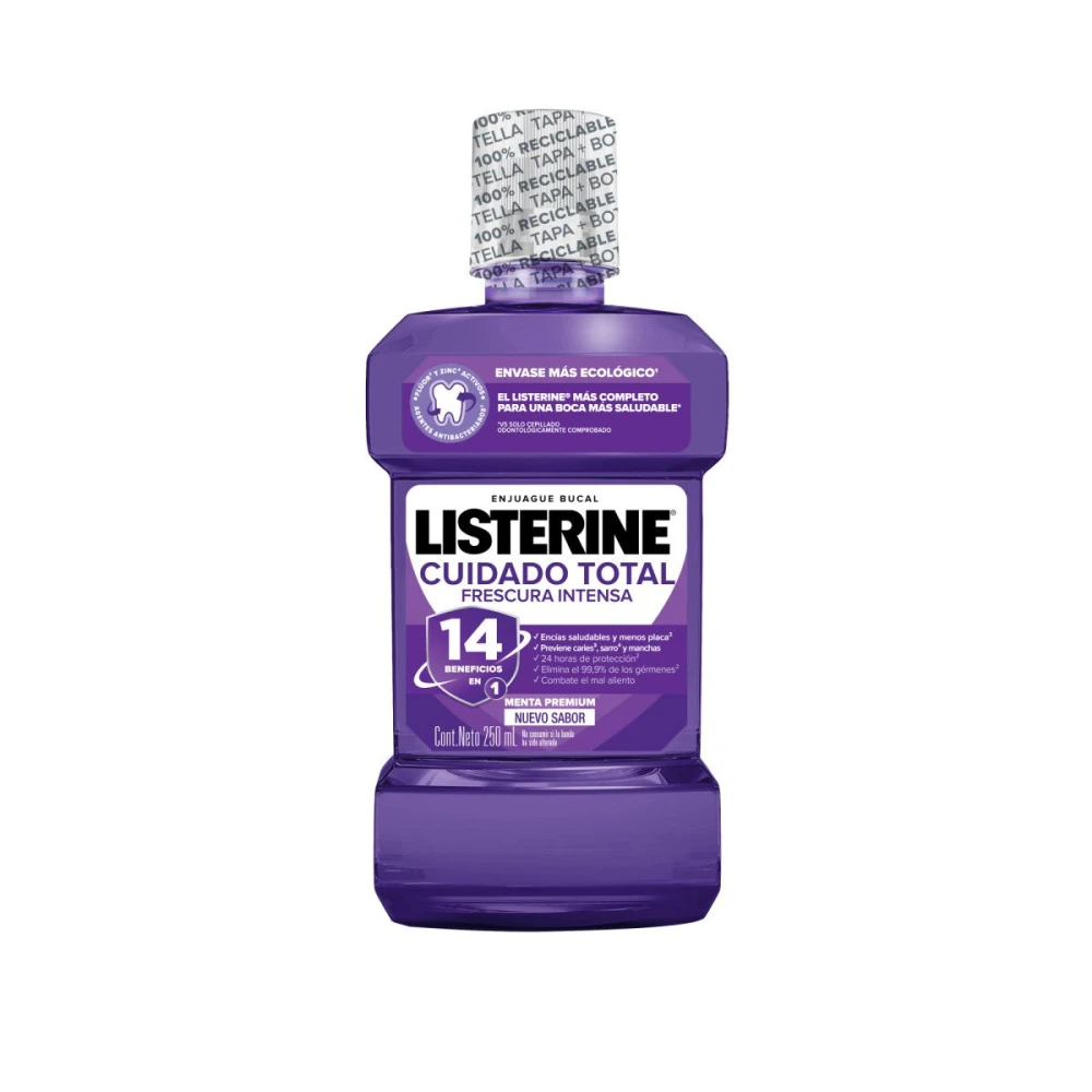 LISTERINE CUIDADO TOTAL MENTA 250 ML.