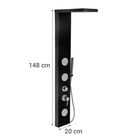 Columna De Ducha Aluminio Negro 2 Jets Sensi D Acqua Columna De Ducha Aluminio Negro 2 Jets Sensi D Acqua