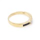 Anillo en oro 18k, brillante y zafiros carré Anillo en oro 18k, brillante y zafiros carré