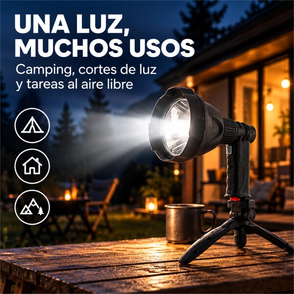 Foco Faro Tipo Mulita 10 Watts Recargable Linterna Tripode Foco Faro Tipo Mulita 10 Watts Recargable Linterna Tripode
