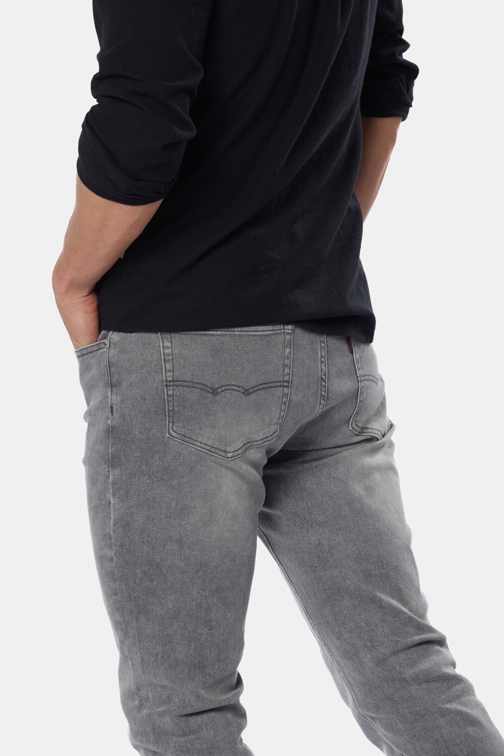 PANTALÓN DE JEAN SKINNY Gris