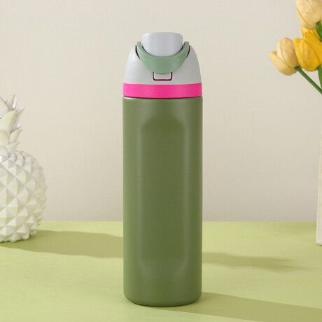 Botella térmica 600ml con manija Verde