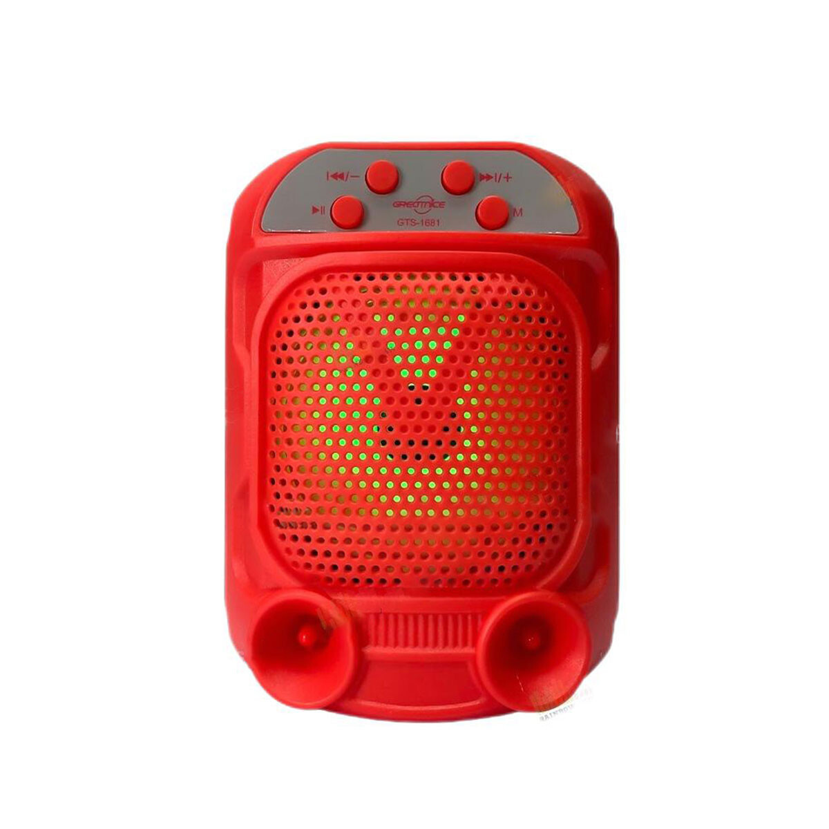 PARLANTE PORTÁTIL BLUETOOTH GTS1689 3" ROJO 