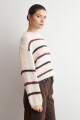 Sweater rayado crudo