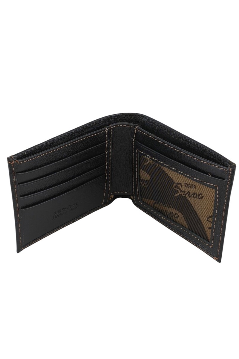 Billetera Clásica grande 100% Cuero Negro