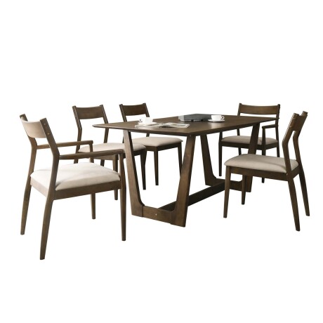 JUEGO DE COMEDOR 1+6 MADERA OSLO