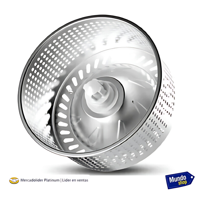 Balde Trapeador Centrifugado Acero Inox 5lts + Mopa Gris