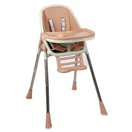 Silla de bebé para comer Bebesit Baby Dinner con cinturón de 5 puntas Rosa claro