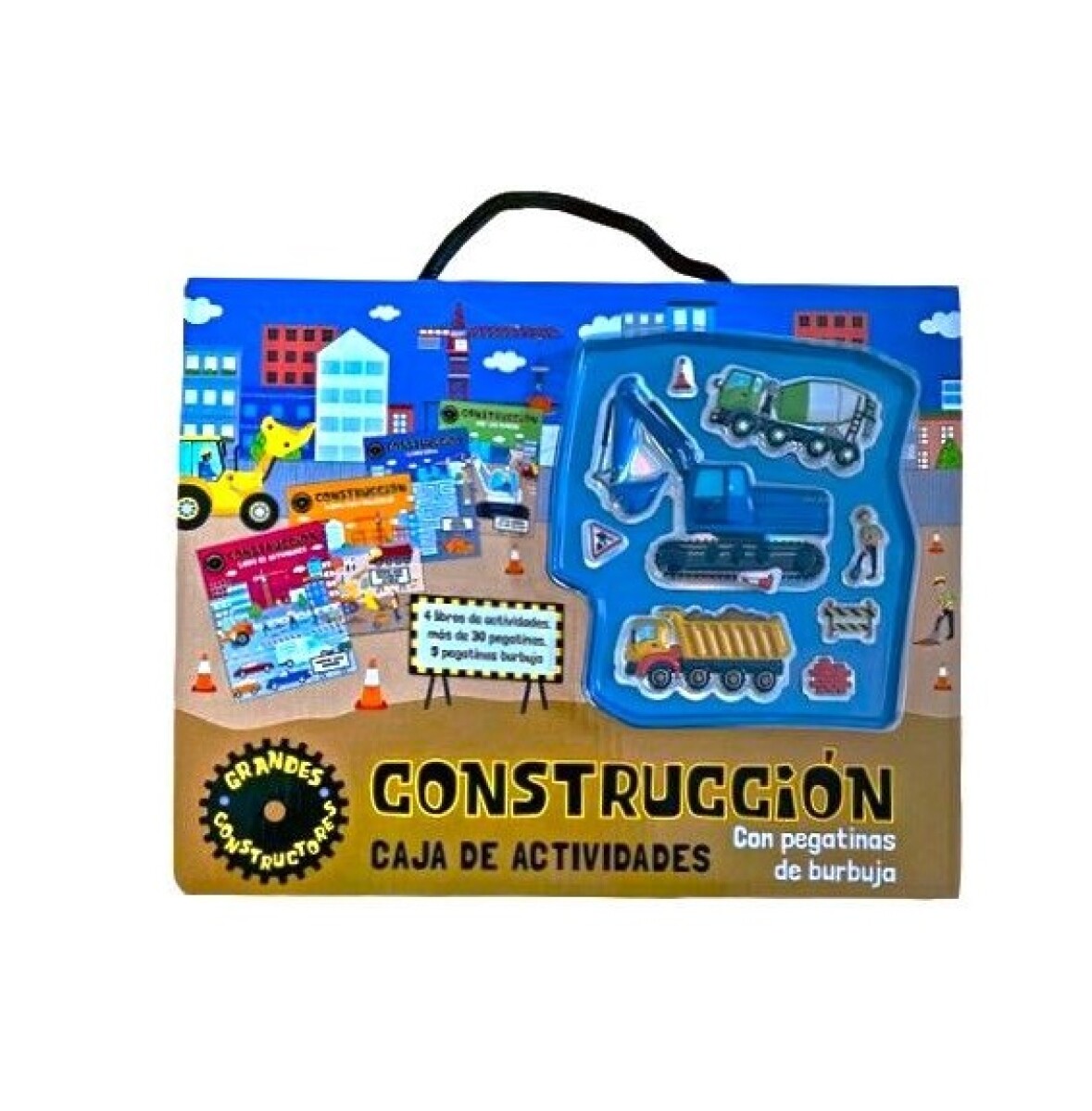 CONSTRUCCION CAJA DE ACTIVIDADES CON PEGATINAS DE 