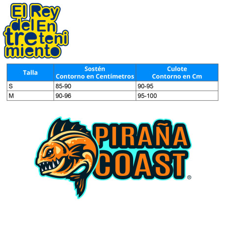 Set Traje De Baño Surf Piraña Coast 2 Pcs Dama UV 50 Ply007013-l