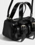 Bowling Noche Carteras Bowling Con Hebillas - Negro