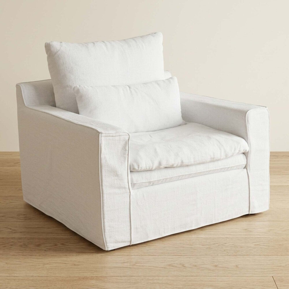 SOFÁ 1 CUERPO TELA BLANCO POSITANO