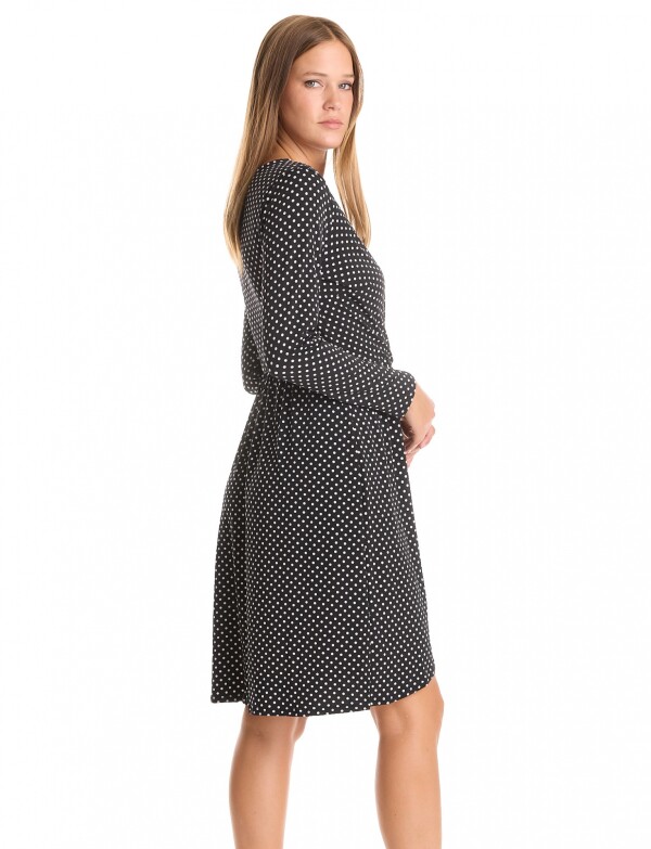 Vestido Cruzado NEGRO/BLANCO