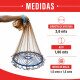 Tarraya para pesca 3,6 mts de diametro Blanca
