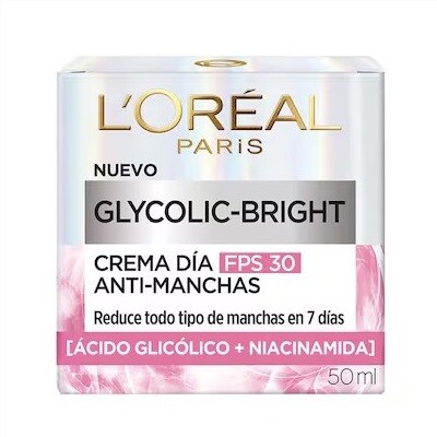 Crema Loreal Glycolic Bright Dia Fps30. 50 Ml. Crema Loreal Glycolic Bright Dia Fps30. 50 Ml.