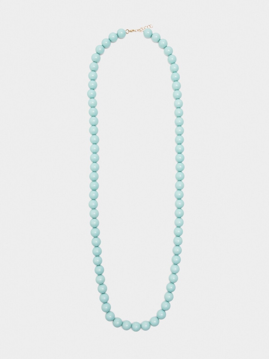 Collar Largo Con Cuentas verde