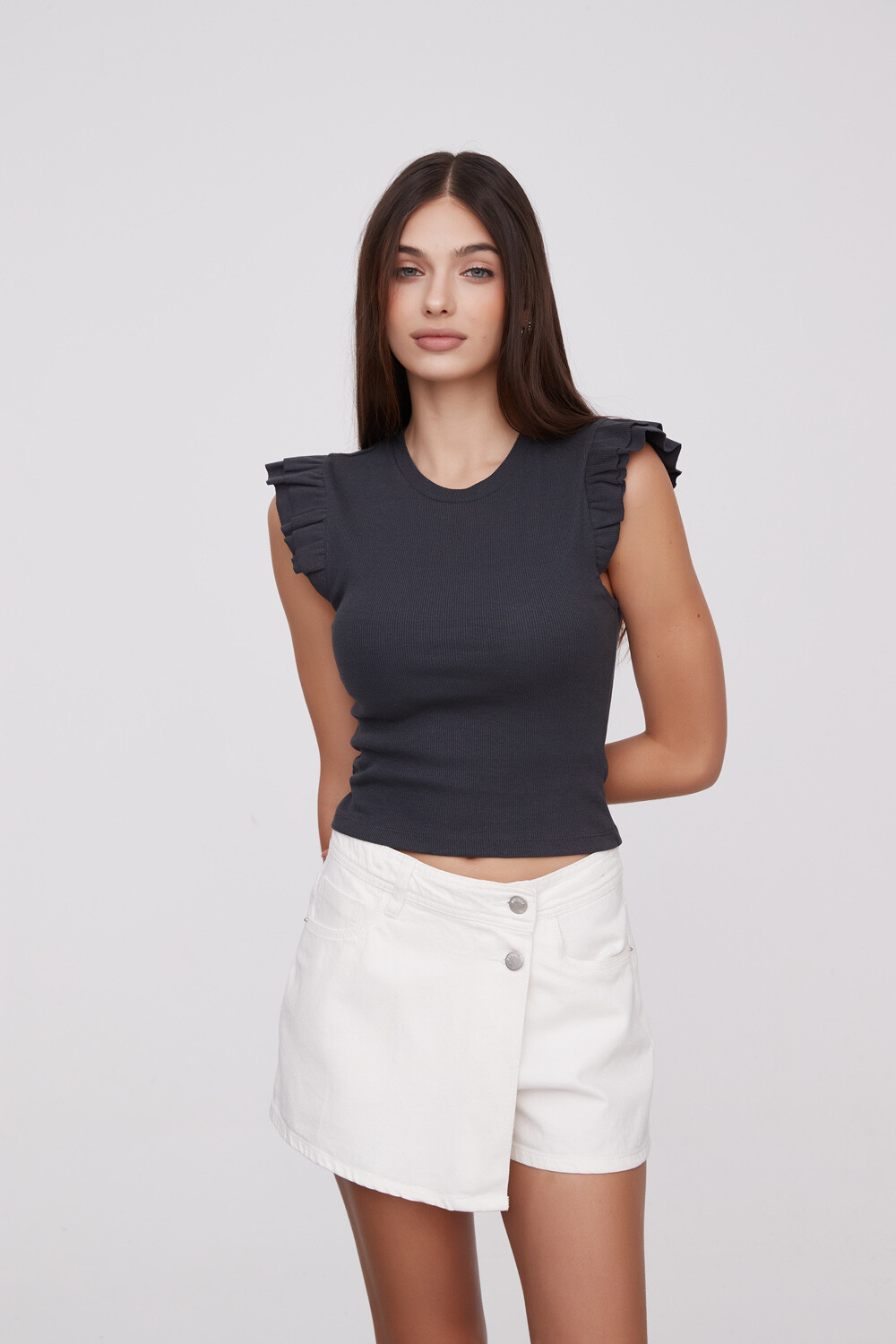 Musculosa Lanah Gris Topo