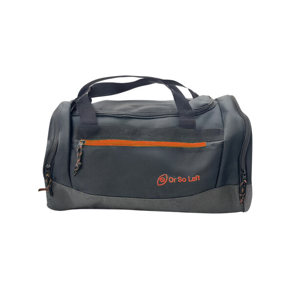 BOLSO DEPORTIVO CON 4 BOLSILLOS NEGRO Y ROJO