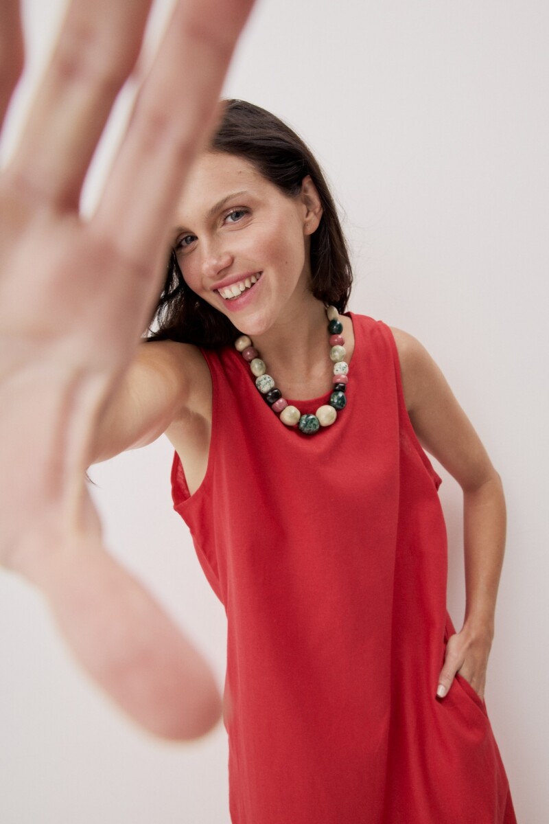 VESTIDO PILO HIGH Rojo
