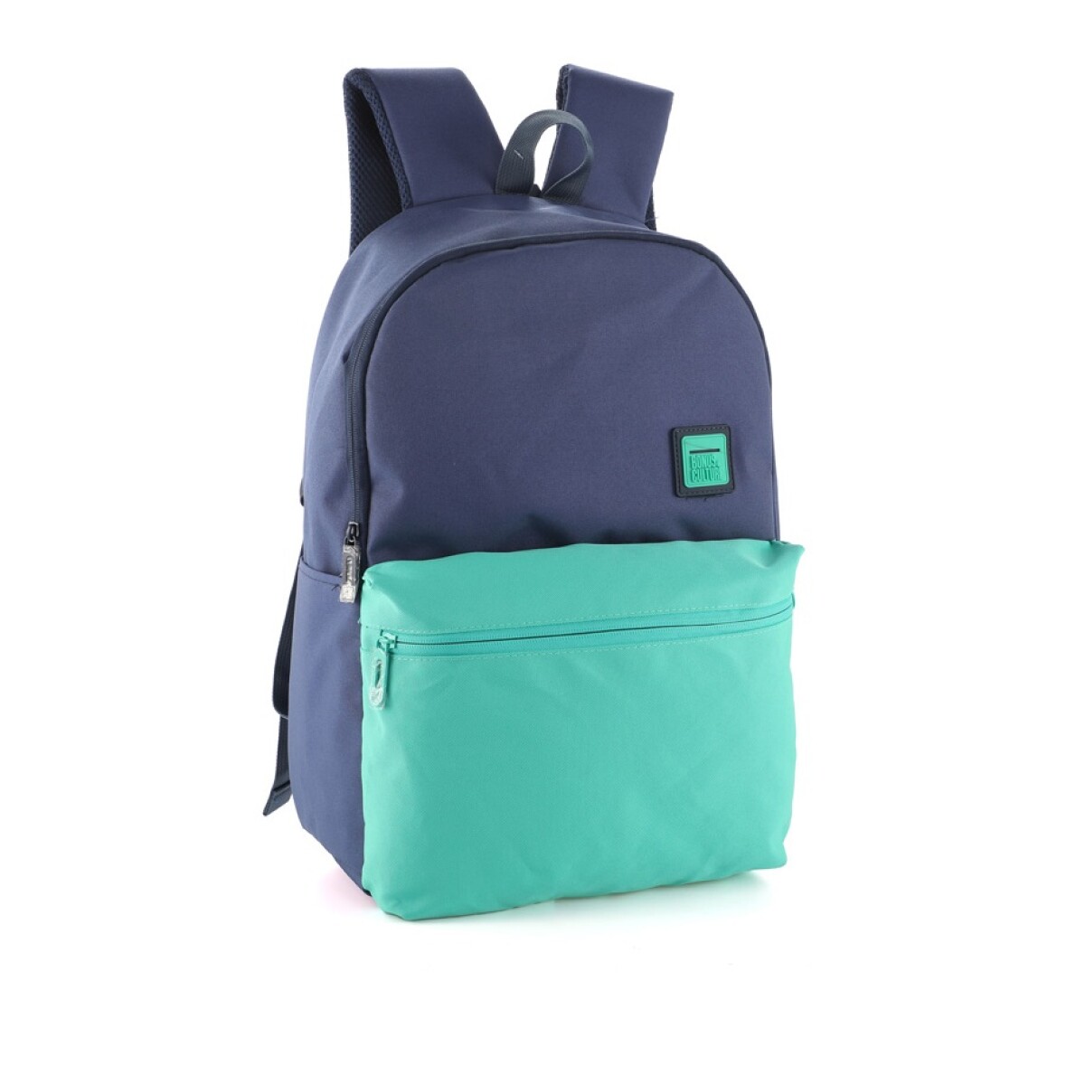 Mochila Bonus Culture Combinada Bolsillo al Frente - AZUL-VERDE 
