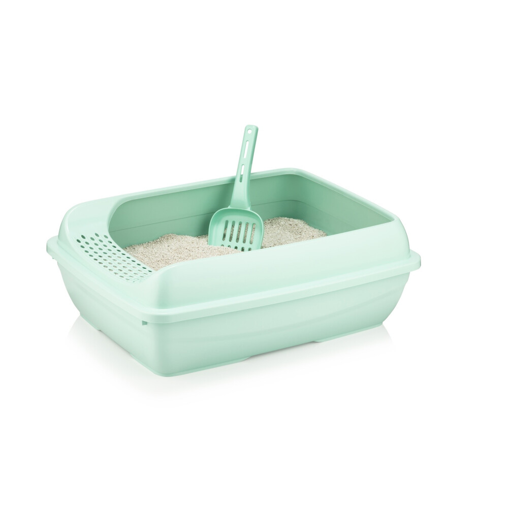 5098 CAT LITTER TRAYWITH STRAINER SOFT GREEN 5098 CAT LITTER TRAYWITH STRAINER SOFT GREEN