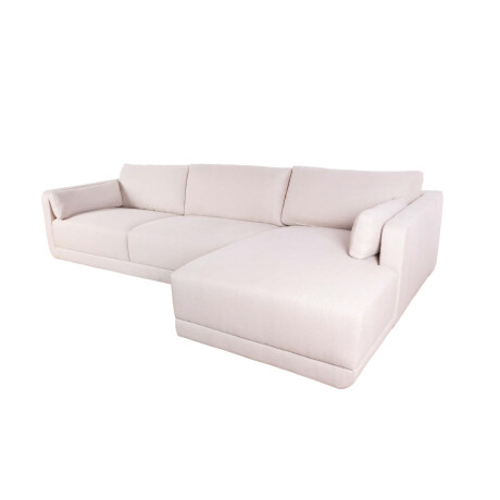 SOFÁ C/CHAISE MÁS DE 4 CUERPOS TELA NATURAL-BEIGE POLY BEIGE