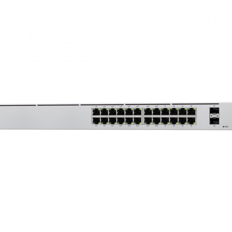 Ubiquiti UniFi Switch USW-24-POE - Conmutador - Gestionado - 24 x 10/100/1000 (16 PoE+) + 2 x Gigabit SFP - montaje en rack, sob Ubiquiti UniFi Switch USW-24-POE - Conmutador - Gestionado - 24 x 10/100/1000 (16 PoE+) + 2 x Gigabit SFP - montaje en rack, sob