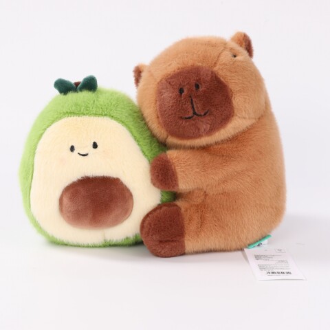 PELUCHE DE 23CM (CAPIBARA ABRAZA AGUACATE) PELUCHE DE 23CM (CAPIBARA ABRAZA AGUACATE)