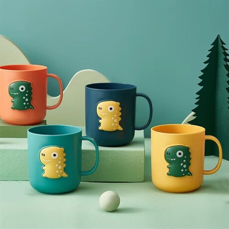 Vaso taza escolar dinosaurio Verde