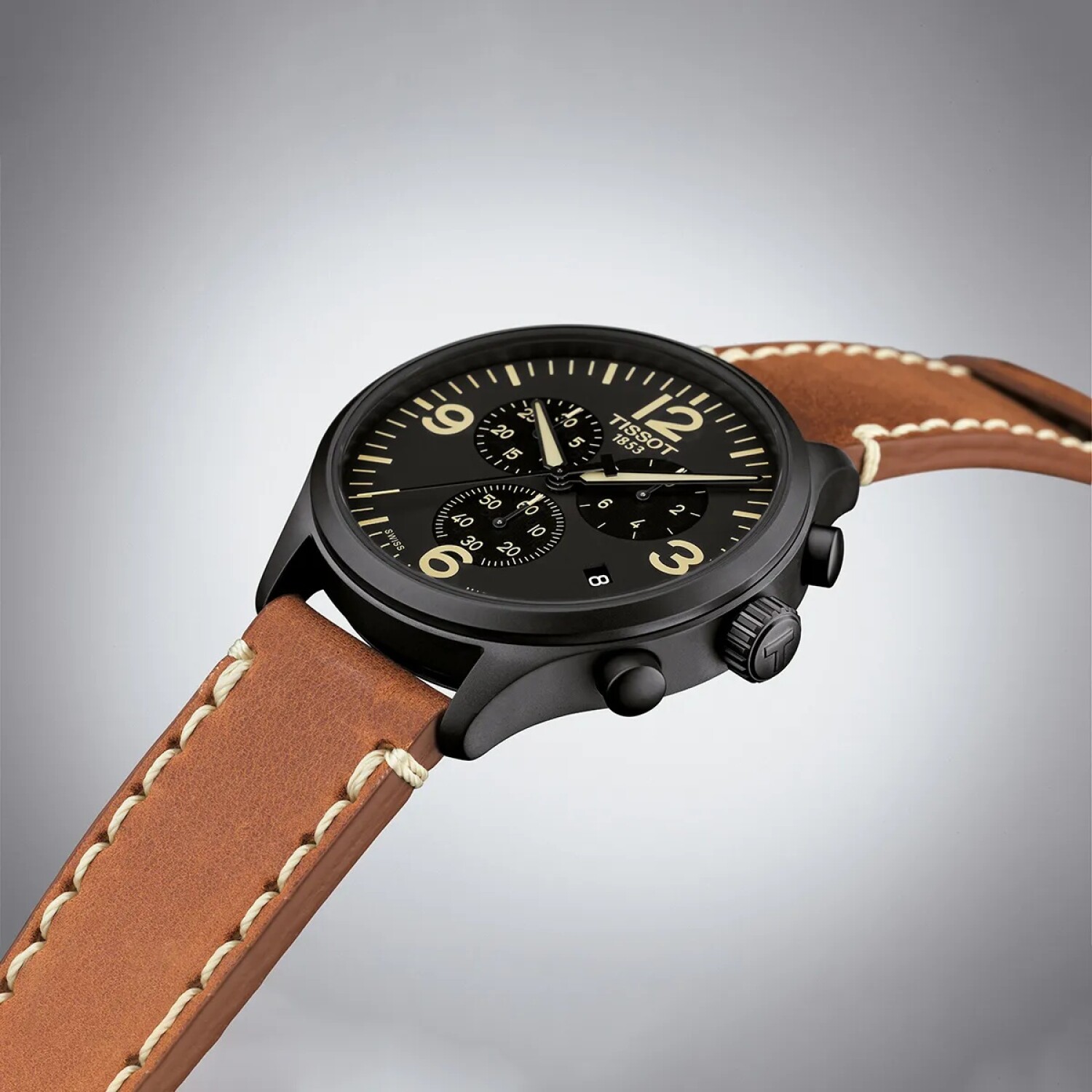 Reloj Tissot Chrono T1166173605700 Para Hombre Con Correa De Cuero - Main Image