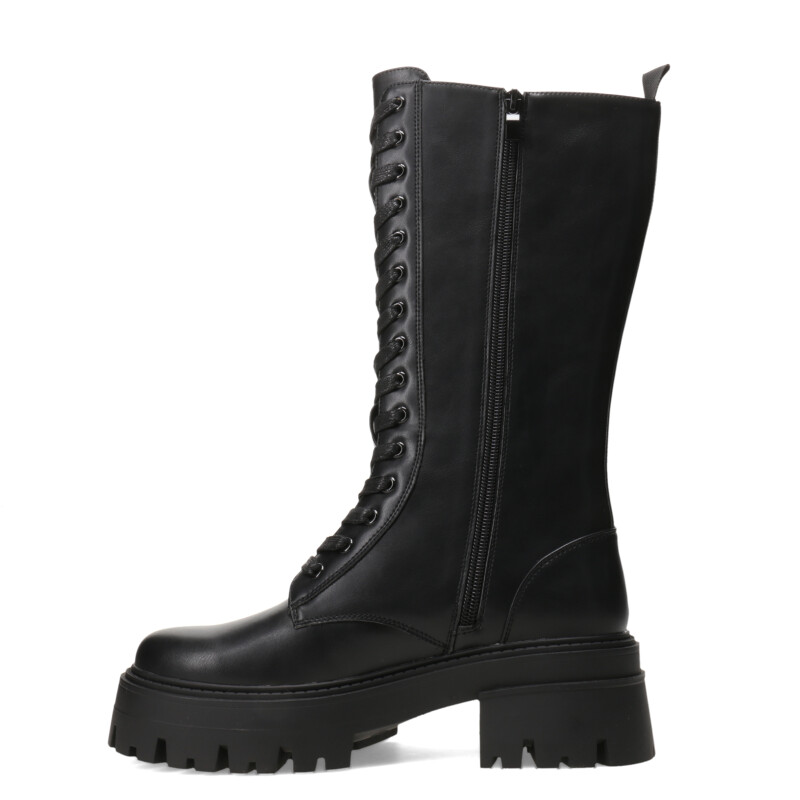 Bota de Mujer Miss Carol TOLLER de caña alta acordonada Negro