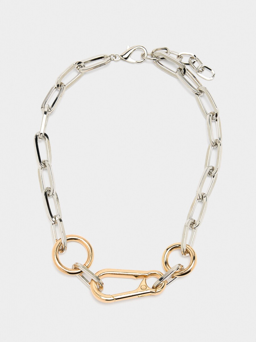 Collar Corto De Eslabones Bicolor bicolor