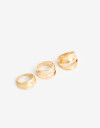 Sets Anillos Metal Set Anillos Metal - Dorado Oro Cepillado Mate