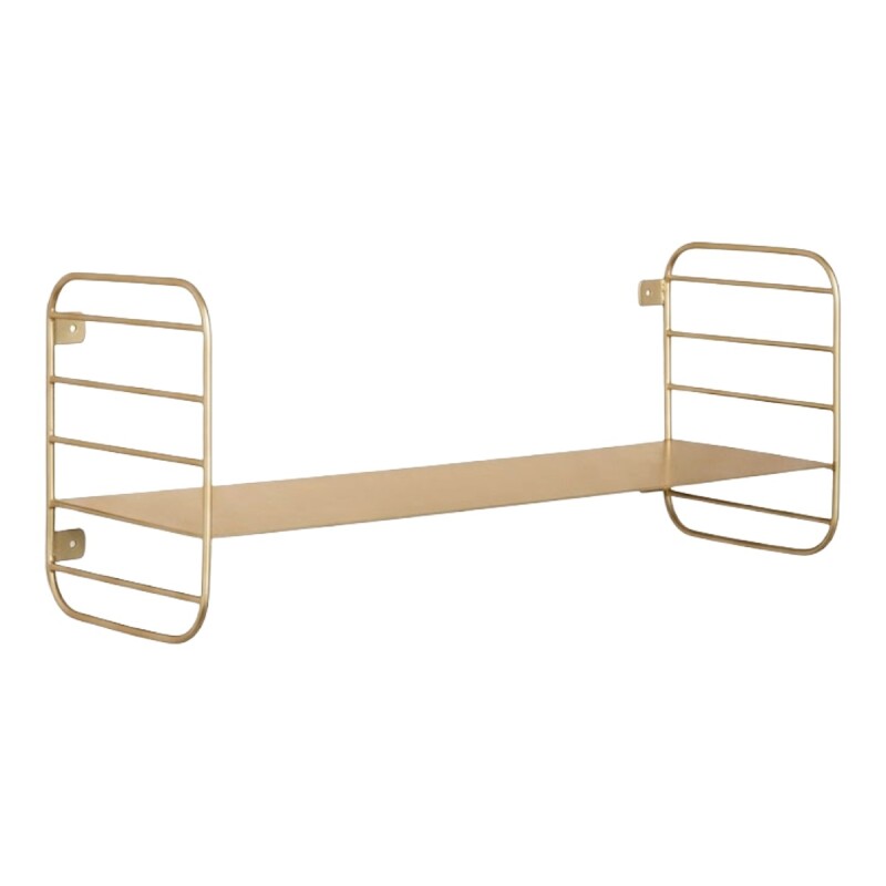 ESTANTE METAL DORADO 52.5X18CM Unica