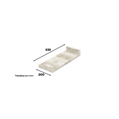 MESADA TAPA PARA COCINA 20 CM MDP GRIS AMERICANA