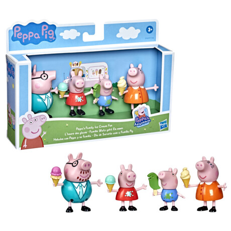Set de Figuras Peppa Pig Helados con Peppa y su Familia 001