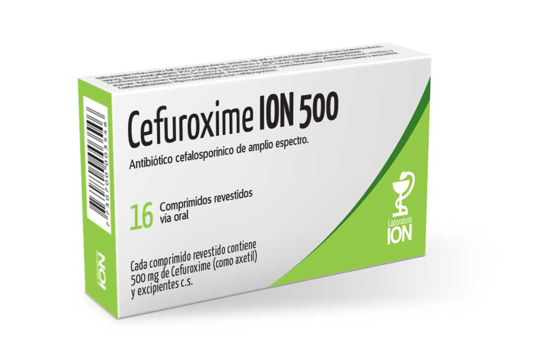 Cefuroxime Ion 500mg 16 Comprimidos 