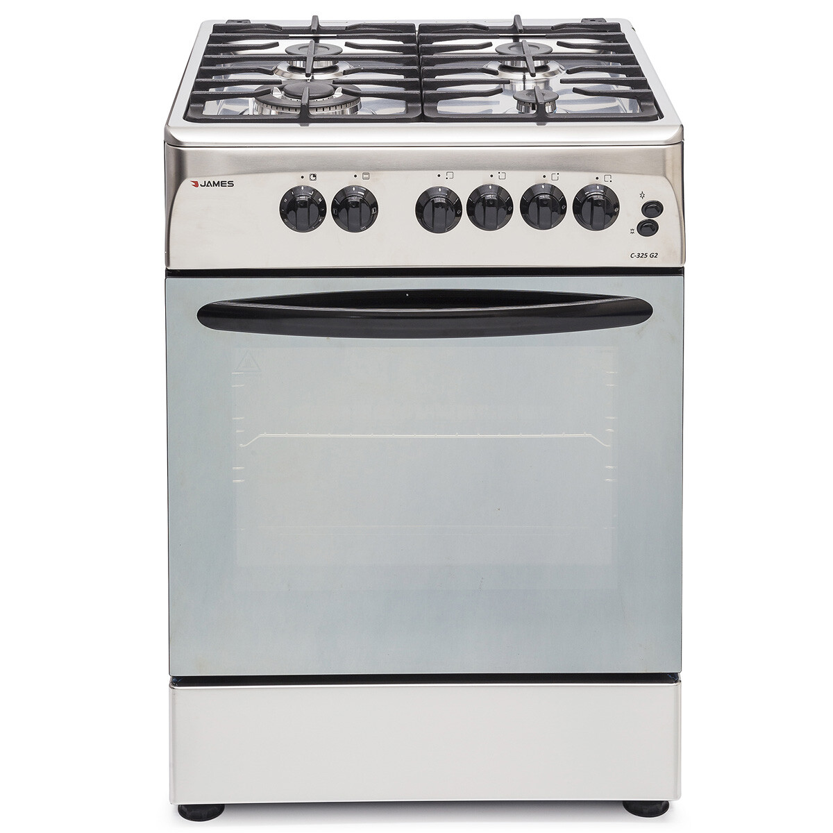 COCINA A GAS CON GRILL JAMES 4 HORNALLAS INOX 