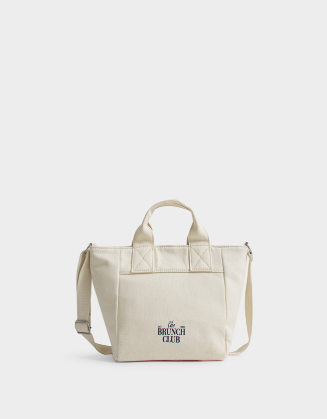 City Cartera City Mini Crudo "campus Club" - Blanco Crudo