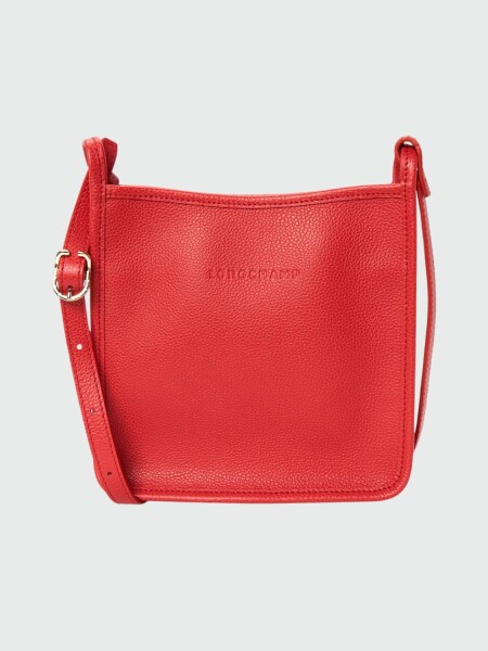 Longchamp -Cartera de cuero cruzada, Zipped Rojo